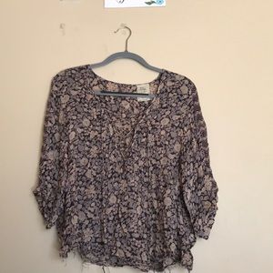 Free People flower blouse
